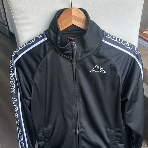 Vintage Y2K Kappa Black Track Suit 2 Pc. Jacket & Jogger Pants Women’s M Hip Hop - Picture 8 of 17